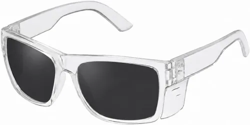 Miniatura 11 de Lentes de sol de seguridad para hombre, negro mate, lentes de sol de seguridad polarizados, cumplen con las normas ANSI Z87+, protección UV