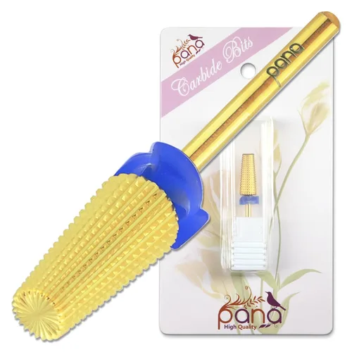 Miniatura 28 de PANA Broca de carburo de uñas 5 en 1 con vástago de 3/32 pulgadas - (grueso triple - grano extra fino, púrpura) - rotación bidireccional para uso