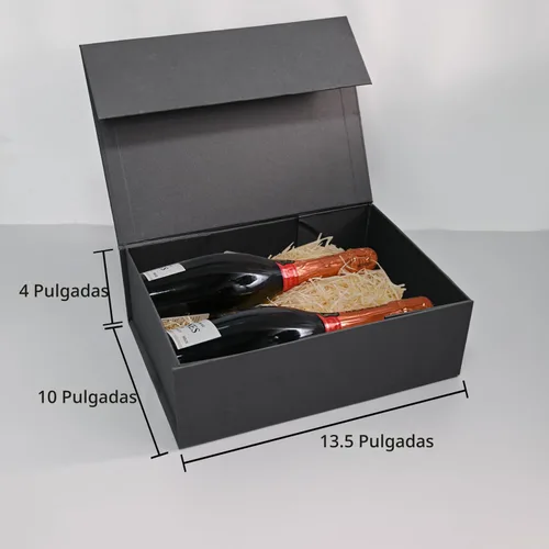 Miniatura 3 de LIFELUM Caja de regalo de 13.5 x 10 x 4 pulgadas, caja de regalo grande con tapas magnéticas, cajas de regalo negras para regalos de graduación
