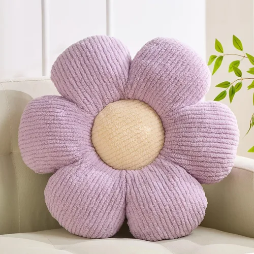 Miniatura 12 de XIAIJIA Cojín con forma de flor, almohada con diseño de flores y margaritas decorativa, cojín para cama, cojín de suelo, cojín suave para asiento