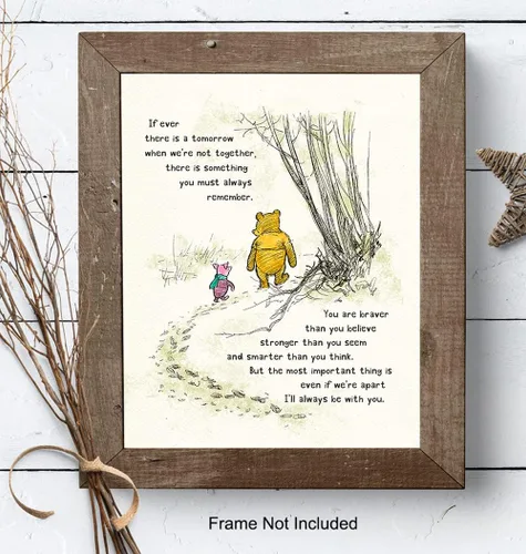 Miniatura 8 de Arte de pared de Winnie - Decoración para habitación de niños de Pooh - Niños - Dormitorio para niñas pequeñas - Arte para guardería de bebés