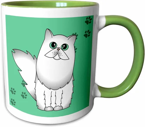 Miniatura 8 de 3dRose mug_6111_4 White Chinchilla - Taza negra de dos tonos, multicolor, 11 onzas Blanco