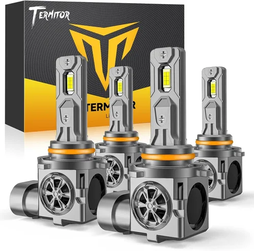 Miniatura 9 de Termitor Bombillas H4/9003/HB2, brillo de 50,000 lúmenes, blanco superbrillante de 6500 K, tamaño halógeno 1:1, luces antiniebla H4 blancas frías