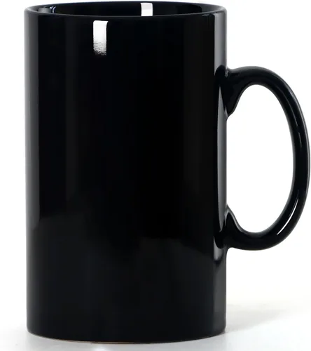 Taza de café de cerámica extra grande de 28 onzas, M018, taza clásica de porcelana con asa para oficina y hogar, Boss Super grande, color negro