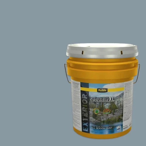 Miniatura 170 de Rodda Paint CASCADIA XL Pintura e imprimación satinada para exteriores en uno, cuarto de galón, azul playa norte