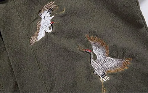 Miniatura 3 de HZCX FASHION Cárdigan tipo kimono de lino con mezcla de algodón para hombre