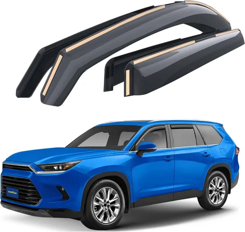 Miniatura 14 de Goodyear Deflectores de ventana de canal inastillables para GMC Acadia 2017-2023, protectores de lluvia, viseras de ventana para automóviles