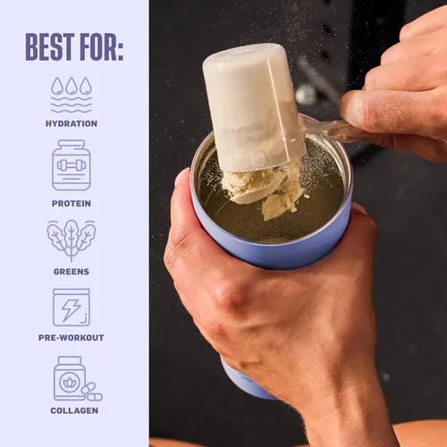 Miniatura 4 de BlenderBottle - Vaso agitador aislante de acero inoxidable 2 en 1, tapa hermética Swig, popote, BlenderBall, sin BPA, para batidos de proteínas