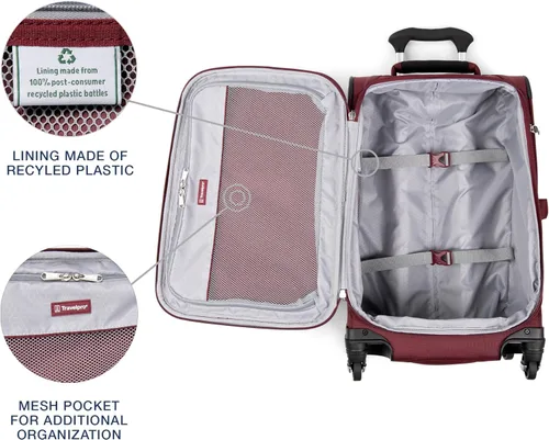 Miniatura 282 de Travelpro Maxlite 5 - Juego de 2 piezas de equipaje de mano de tela, expandibles con 4 ruedas giratorias, bolso blando para debajo del asiento, Negro