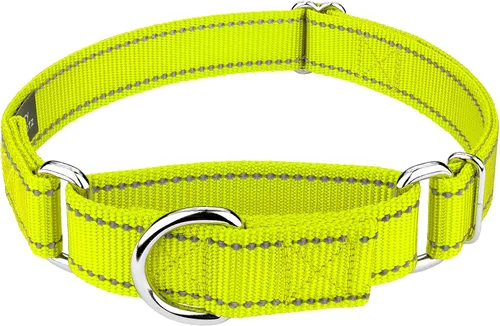 Miniatura 7 de Country Brook Petz - Vibrante selección de 8 colores - Collar de perro Martingala de nailon reflectante (pequeño, 3/4 pulgadas, negro)
