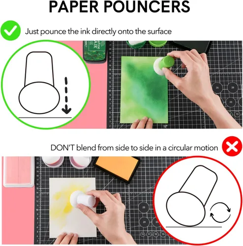 Miniatura 6 de Briartw Paquete de 4 aplicadores de tinta con cajas de almacenamiento, esponja de entintado, los punzonadores de papel son una herramienta