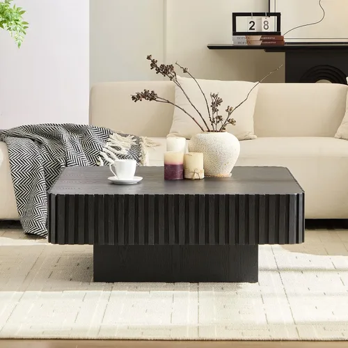 Miniatura 13 de Mesa de Centro con Tapa Elevable Mesas de Centro Cuadradas para Muebles de Sala de Estar Acanalada Pequeña con Gran Centro de Almacenamiento Oculto