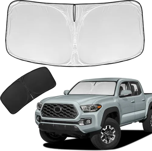 Miniatura 125 de para Dodge RAM 1500 2019-2024 2025 2026 Parasol Parasol para Parabrisas Cubierta - 4 Capas Parasol para Ventana Delantera para RAM1500 2Puertas