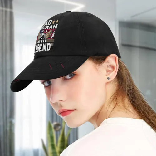 Miniatura 5 de dad Veteran, Myth Legend, Sun hat Hats for Men Fashion AllBlack Trucker Hats Gifts for Grandpa Baseball Caps