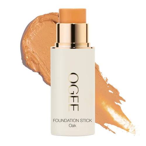 Barra de base de maquillaje Ogee Sculpted Complexion Foundation Stick (Oak 5.5N - Beige medio, matices dorados) Base de maquillaje de cobertura