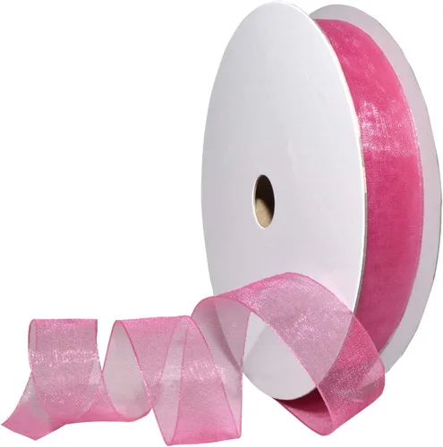Miniatura 6 de Morex Ribbon 91803/100-609 Cinta de nailon Organdy, 5/8 pulgadas por 100 yardas, color rojo