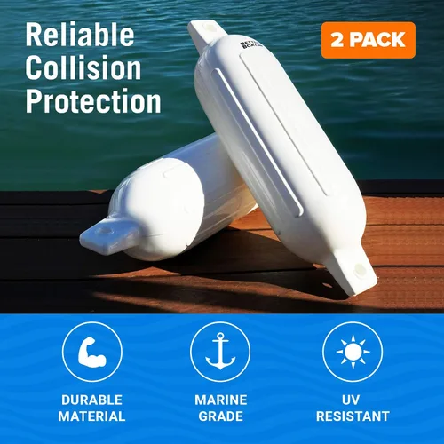 Miniatura 2 de Paquete de 2 guardabarros de barco para acoplamiento de lancha con bomba, accesorios de lancha, juego de parachoques para muelle de barco, boyas