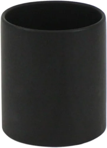 WGVI Jarrón cilíndrico de cerámica negro mate de 3.75 pulgadas de ancho y 4 pulgadas de alto, arreglos florales, portavelas, maceta de terrario,