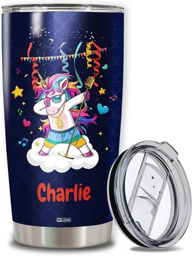 Miniatura 21 de WAZONE Vaso de dragón personalizado con tapa, diseño de nombre personalizado, 20 onzas, 30 onzas, doble pared al vacío, taza aislada de acero