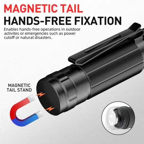 Miniatura 3 de SuperFire Linterna frontal recargable de 1000 lúmenes, luz impermeable para manos libres con 5 modos y base magnética, regalo para hombres, papás