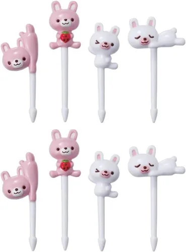 Miniatura 2 de Torune Mama's Assist - Púas de comida Bento para almuerzo, 8 piezas, animales marinos, juego de conejo de 8 piezas