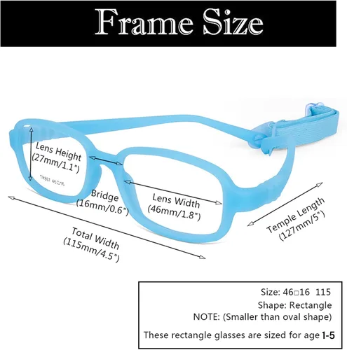 Miniatura 21 de AQWANO Children Optical Glasses Frame tr90 Flexible Bendable One-piece Safe Eyeglasses Girls Boy