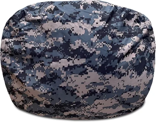 Miniatura 36 de Posh Beanbags - Sillón puff grande, 38 pulgadas, color azul rey sólido Nylon suave - Azul real