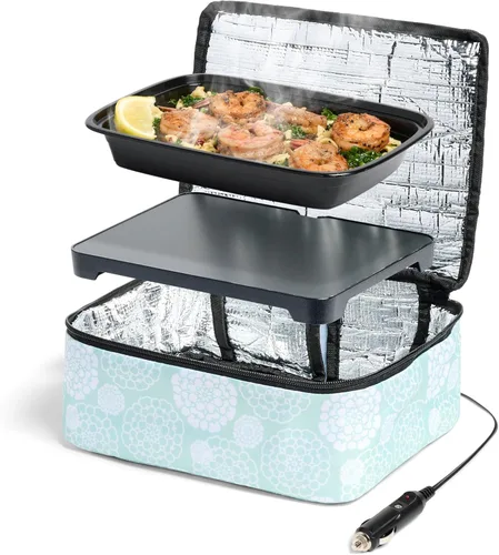 Miniatura 11 de HOTLOGIC Mini lonchera térmica - Calentador eléctrico portátil de alimentos para hombres y mujeres - Ideal para el trabajo, la oficina y la Azul