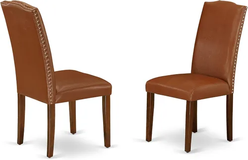 Miniatura 35 de East West Furniture DLEN3-BLK-69 - Juego de muebles de comedor de 3 piezas que contiene una mesa de comedor redonda con gotas y 2 sillas tapizadas