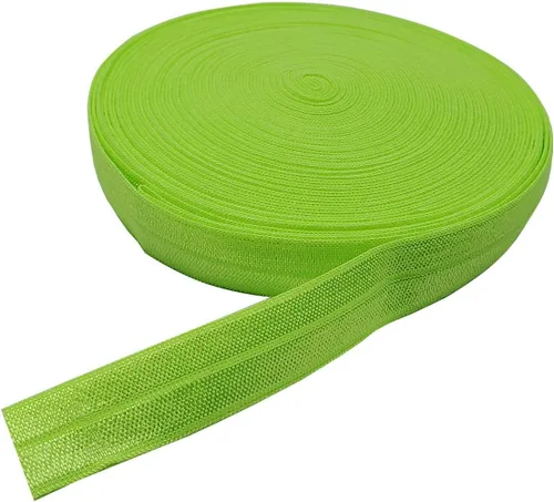 Miniatura 13 de Cinta elástica plegable de 10 yardas, cinta elástica trenzada para cintas para el cabello, disponible en varios colores (gris, 5/8 pulgadas)