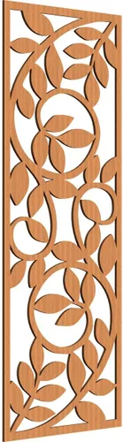 Miniatura 6 de 9 3/8"W x 24 3/8"H x 1/4"T Utica Decorativo Fretwork Madera Paneles de Pared, Abedul
