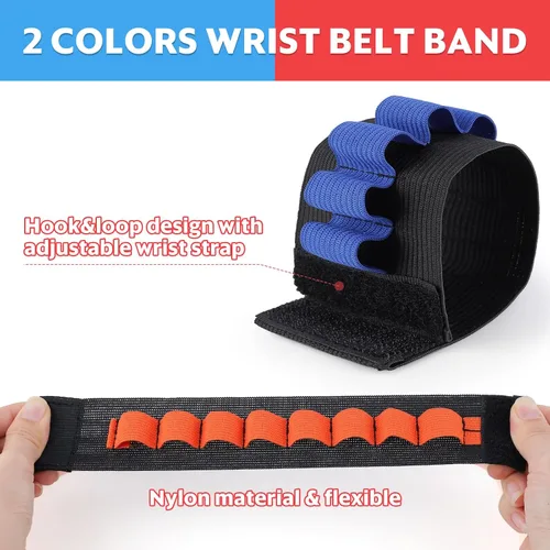 Miniatura 4 de Soportes de dardos aptos para balas de pistola Nerf, 24 piezas de suministros de fiesta de pistola, accesorios de pistola de juguete, pulsera