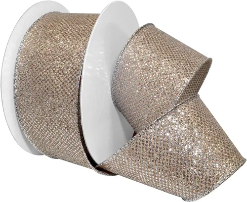 Miniatura 2 de Morex Ribbon 7614.40/20-815 Aurora, 1-1/2" X 20 yardas, oro/champán