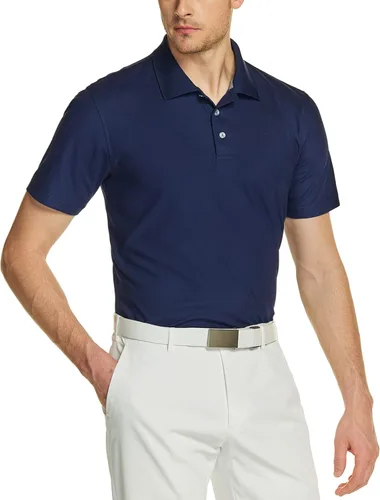TSLA - Polera polo de manga corta para hombre, ajuste regular, secado rápido, rendimiento deportivo Dri Flex Tech, polera de golf en color liso