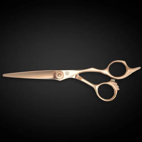Miniatura 2 de Tijeras de corte de cabello doradas para peluquería profesional, tijeras de cabello doradas de 6 pulgadas, acero japonés 440C, borde de corte súper
