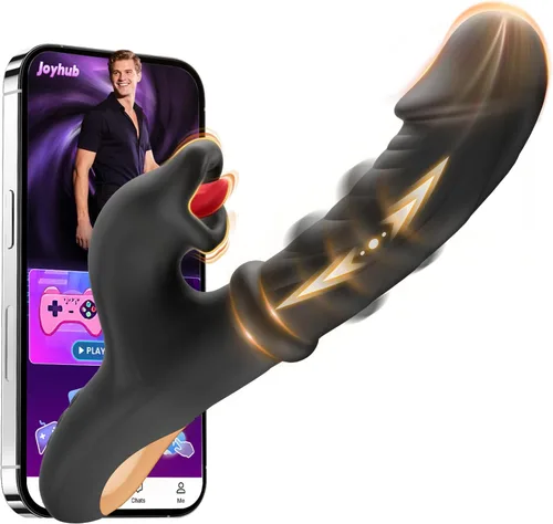 Miniatura 8 de Toendi Vibrador de empuje juguetes sexuales, consoladores para adultos, vibrador de punto G con anillo deslizante, consolador de empuje 7 10 lamer