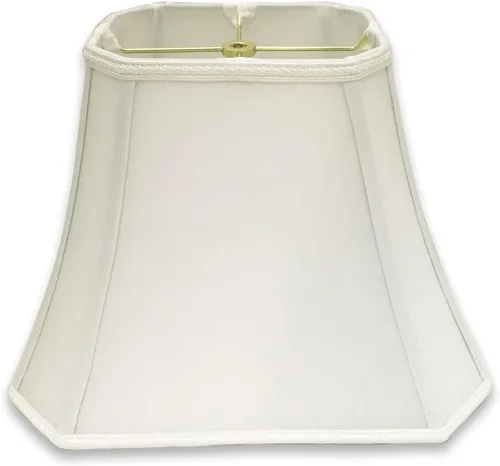 Royal Designs, Inc. DSO-68-14WH - Pantalla de lámpara de diseño de campana de esquina de corte rectangular, (6 x 8 pulgadas) x (9 x 14) x 10.625,
