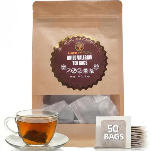 Miniatura 10 de Cure wid Pure Raíz de valeriana orgánica para apoyar el sueño, corte de 4 onzas / 4.02 oz, té de raíz de valeriana tamizado y no irradiado suelto