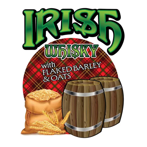 Miniatura 2 de Kit de puré de whisky estilo irlandés - Cebada malteada, cebada en copos y avena - Haz Wiskey estilo Jameson en casa - Kit completo de recetas