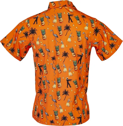 Miniatura 6 de Funny Guy Mugs Men's Hawaiian Print Button Down Short Sleeve Shirt