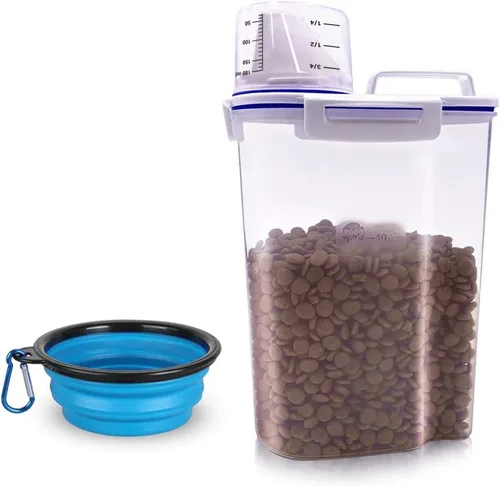 Miniatura 15 de TIOVERY Recipiente mejorado para almacenamiento de comida para perros pequeño, recipiente hermético para comida de gatos, recipiente para comida