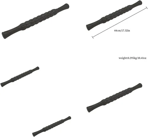 Miniatura 2 de Magik Paquete de 1 a 2 rodillos musculares para deportistas, masaje corporal, terapia física (1 paquete, negro)