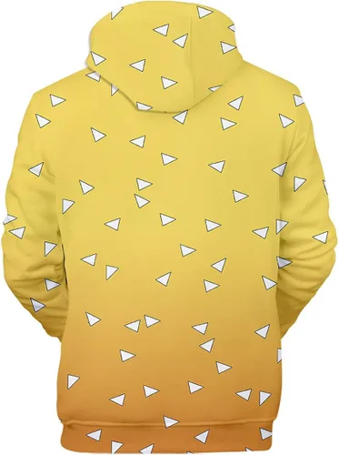 Miniatura 2 de JOOJER Anime Slayer Tanjirou Zenitsu y otras figuras, sudadera unisex estampada para cosplay