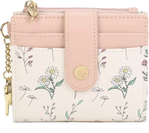Miniatura 23 de Farcauo Cartera para Mujer delgada con Flores Kawaii, Carteras para Mujeres, Cartera Linda y delgada para Mujeres, Contemporáneo