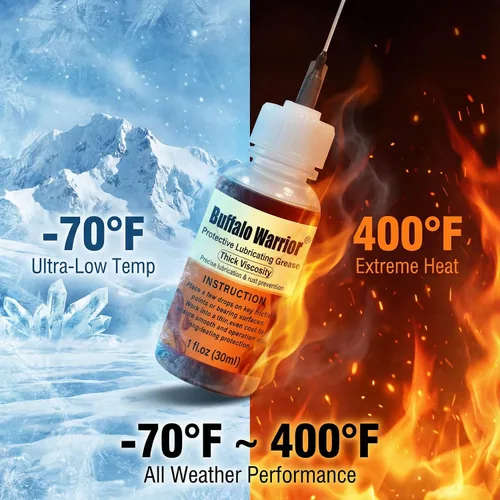 Miniatura 6 de Lubricante y grasa para pistola de alta temperatura, fórmula sintética de alta viscosidad (-70°F a 400°F+) Incluye aplicador de aguja de precisión