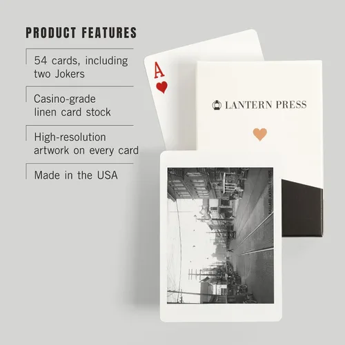 Miniatura 3 de Lantern Press Ballard Avenue in Seattle, WA Photograph, 52 Playing Cards for Adults, Poker Size Card Deck