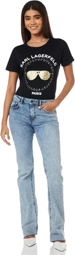Miniatura 6 de Karl Lagerfeld Paris Camiseta de manga corta con lentejuelas para mujer
