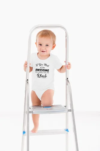 Miniatura 15 de AW Fashions If You Think, I'm Awesome You Should See My Uncle - Body para bebé recién nacido