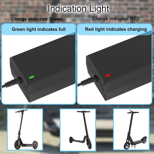 Miniatura 4 de Cargador de scooter 42V 2A 4 en 1 conector extraíble para 36V Pocket Mod, batería de litio deportiva compatible con GOTRAX, Ninebot, Hiboy cargador