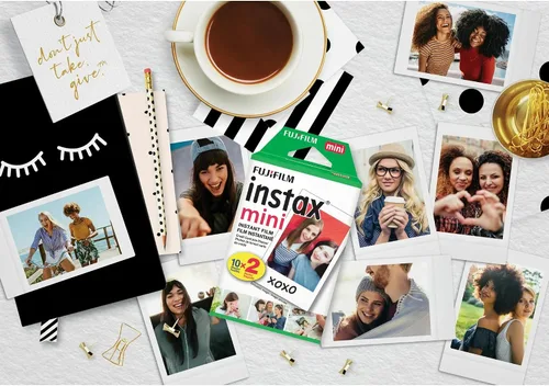Miniatura 5 de Fujifilm Mini Instant Film (Blanco) para cámaras Mini 8, 9, 11, 12, 50s, 25, 7s, 90, 300, Instax Mini Link con paño de microfibra de Megen